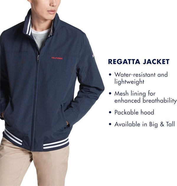Tommy Hilfiger Men's Lightweight Waterproof Regatta Bomber Jacket - Image 5