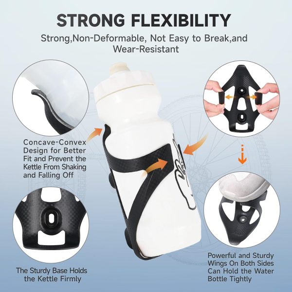 Bike Water Bottle Holder Plastic Carbon Fiber Water Bottle Cage Cages for - Image 4