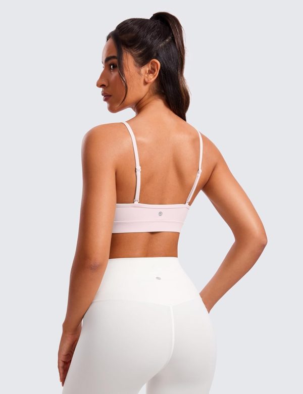CRZ YOGA Butterluxe V-Neck Sports Bras for Women - Adjustable Thin Straps - Image 2