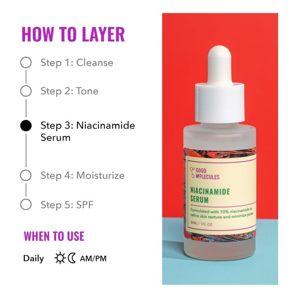 Good Molecules Niacinamide Serum - 10% Niacinamide Balancing B3 Facial - Image 5