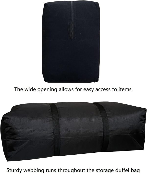 Extra Large Storage Duffle Bag for Travel, Black Oversized Giant Big - Image 3