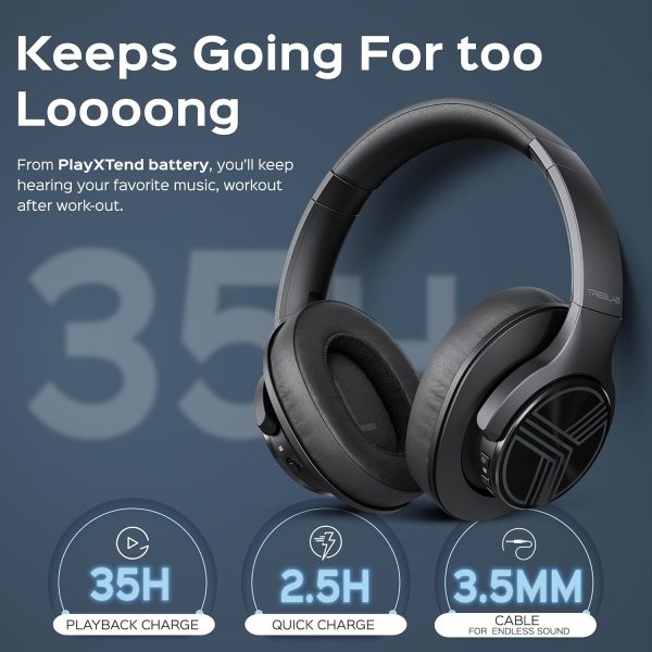 TREBLAB Z2 Active Noise Cancelling Workout Headphones - Signature-HD Sound, - Image 4