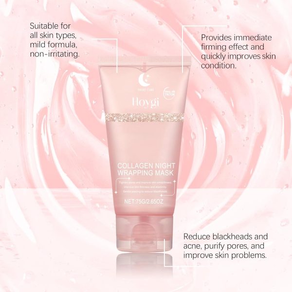 Collagen Overnight Wrapping Peel Off Facial Mask Pack, Collagen Night - Image 5