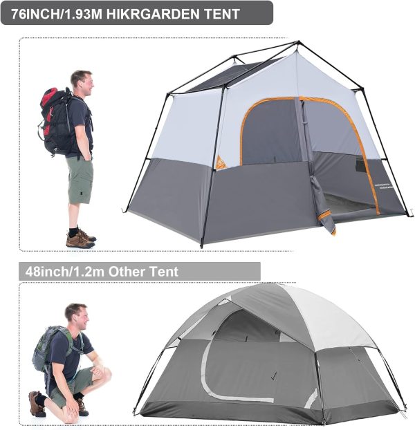 HIKERGARDEN 6-8 Person Camping Tent - Portable Family Cabin Tent for Camp, - Image 3
