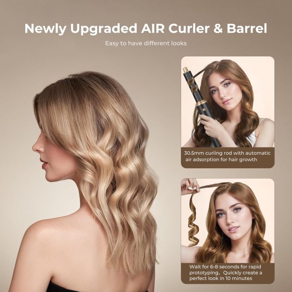 Blow Dryer Brush, Hair Dryer Brush Air Curler Air Curling Wrap Styler, - Image 2