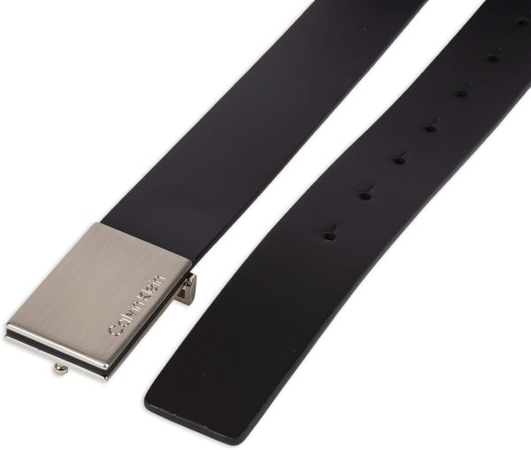 Calvin Klein Men's Casual Statement Plaque Buckle Belt with Logo Treatment - Image 4