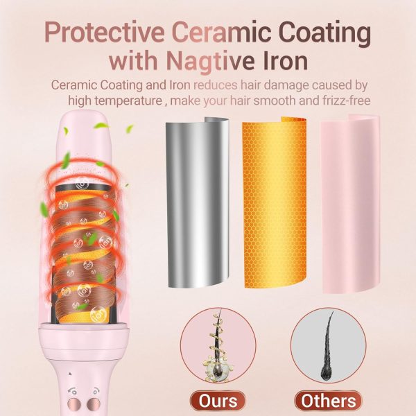 Automatic Curling Iron, Hair Waver with Anti-Tangle & Auto-Off, Hair Curler - Image 3