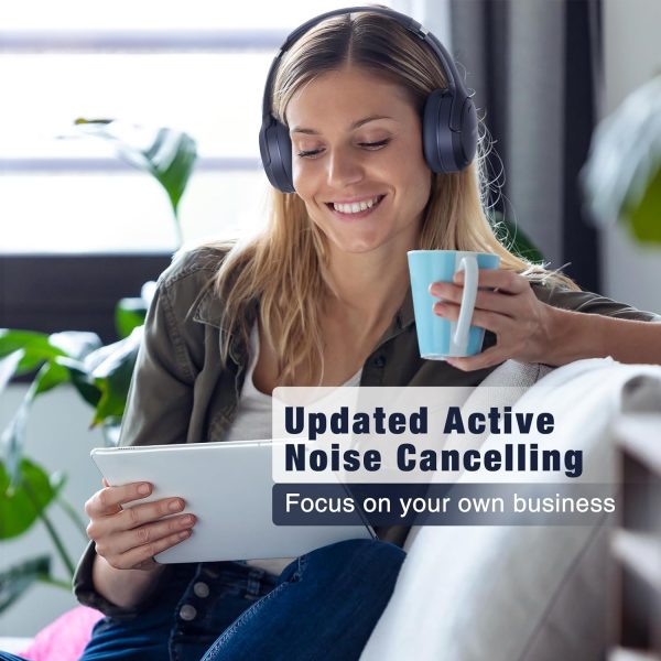 RUNOLIM Hybrid Active Noise Cancelling Headphones, 65H Playtime, Built-in - Image 2