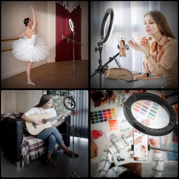 LUXSURE Selfie Ring Light with Stand for Phone, Ring Light Tripod for - Image 6
