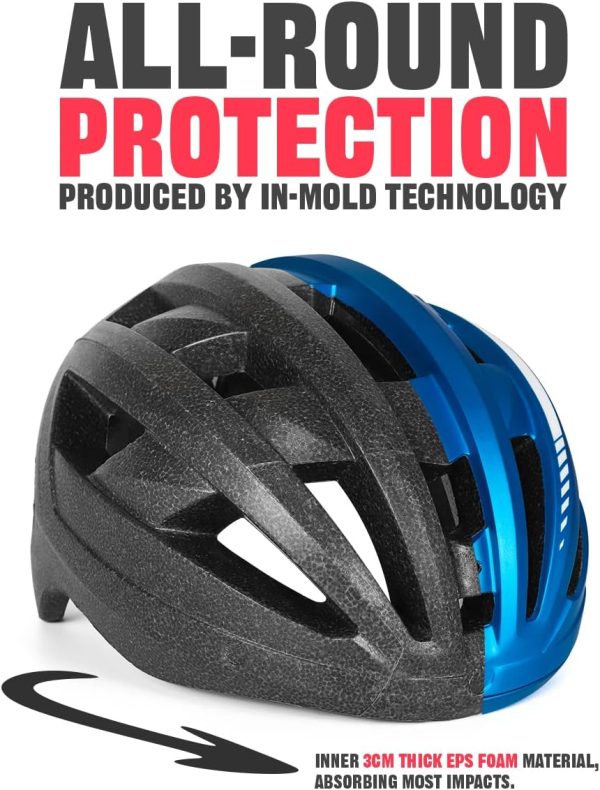 VICTGOAL Bike Helmet for Men Women with Led Light Detachable Magnetic - Image 7