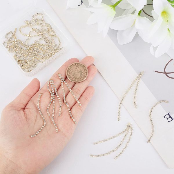 SUNNYCLUE 1 Box 24Pcs 3 Style Tassel Earring Charms Chain Tassel Earrings - Image 3