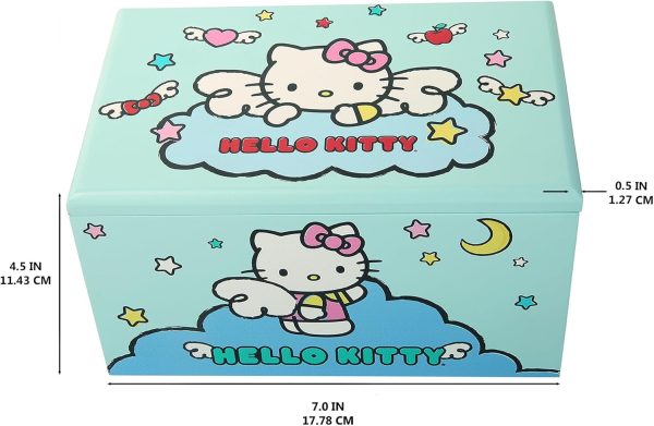 Hello Kitty Jewelry Box with Tray and Storage Official License, Blue - Image 6