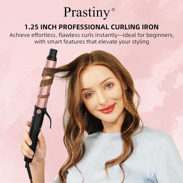Smart Timer Hair Curler Iron 1.25inch Ceramic Coating Large Barrel Hair - Image 2