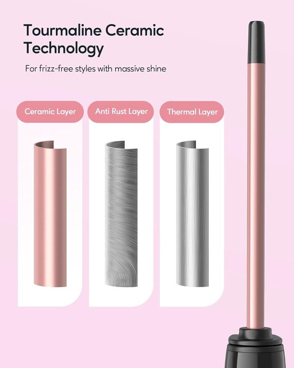 Wavytalk 3/8 Inch Small Curling Iron, Small Curling Iron Wand for Short & - Image 4