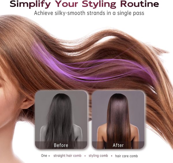 Portable Cordless Hair Straightener Comb USB-C Rechargeable, Plasma Ions - Image 6