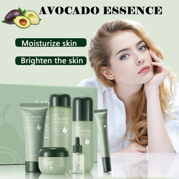 Avocado Skin Care Set for Women,6PCS Skincare Kits with Facial Cleanser, - Image 2