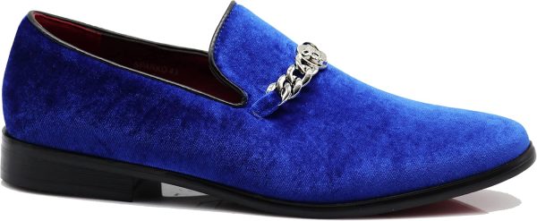 SP34 Men's Vintage Fashion Chain Buckle Dress Loafers Slip On Shoes Tuxedo - Image 2
