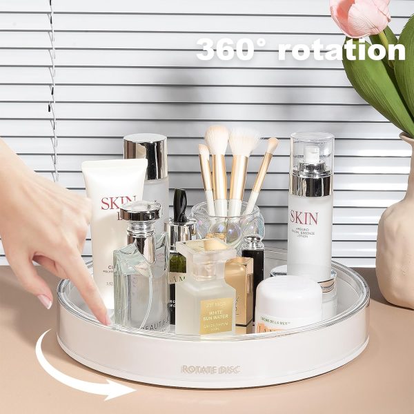 Anyoifax 360 Rotating Makeup Organizer Perfume Tray Skincare Holder - Image 2