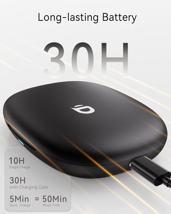 Open Ear Earbuds, True Wireless Open Ear Headphones with Earhooks, Touch - Image 4