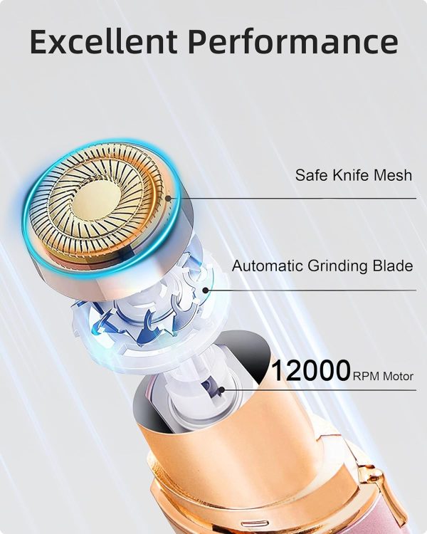 Facial Hair Removal for Women, Painless Womens Facial Hair Remover with 2 - Image 5