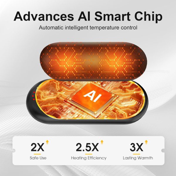 AI Hand Warmers Rechargeable 2 Pack with Charging Case, 14000mAh Electric - Image 2