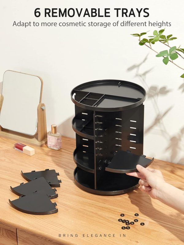 Syntus 360 Rotating Makeup Organizer, Adjustable Bathroom Makeup Spinning - Image 5