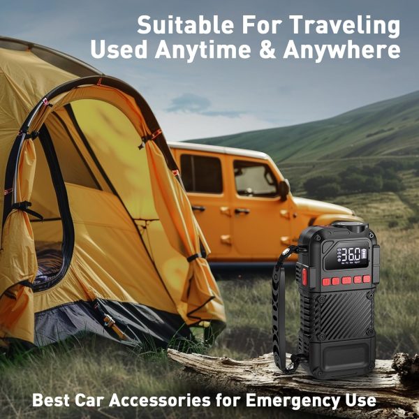 Tire Inflator Portable Air Compressor - 20000mAh Portable Air Pump, 150 PSI - Image 7