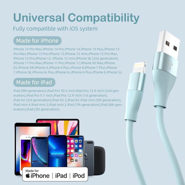 iPhone Charger [Apple MFi Certified] 3Pack 10FT Lightning Cable Fast - Image 7