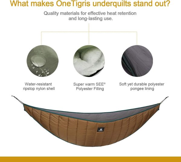 OneTigris Hideout Hammock Underquilt, Full Length Lightweight 4 Season - Image 2