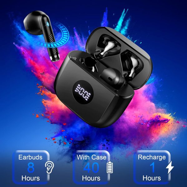 Wireless Earbuds, Bluetooth 5.4 Ear Buds LED Power Display Headphones Bass - Image 7