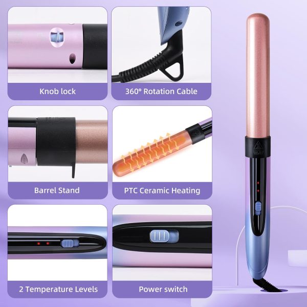 Curling Iron Hair Curler with 5 Interchangeable Barrel Curlings Wand Set - Image 3