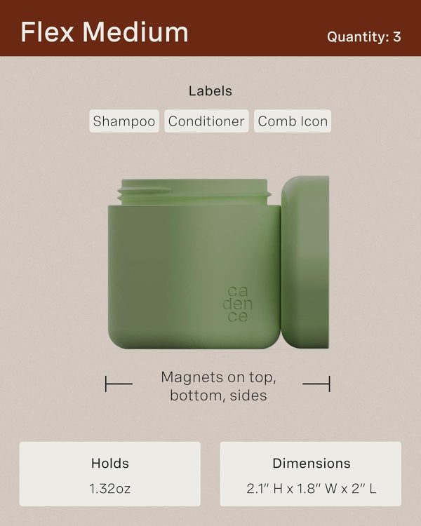 Cadence Travel Containers - Haircare Set - Magnetic Travel Capsules - For - Image 3