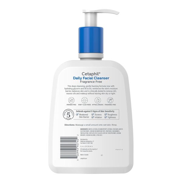 Cetaphil Face Wash, Daily Facial Cleanser for Sensitive, Combination to - Image 2