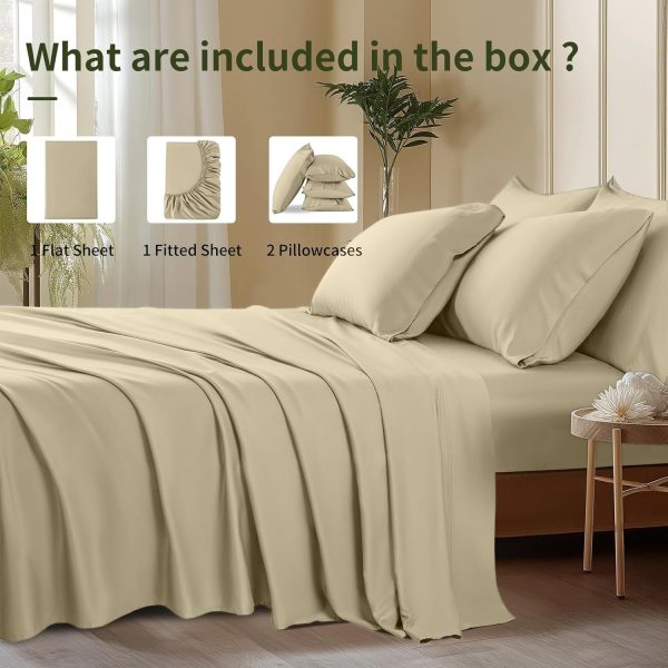 Shilucheng 6 Piece Queen Sheet Sets, Cooling Sheets, Blend Rayon Derived - Image 7