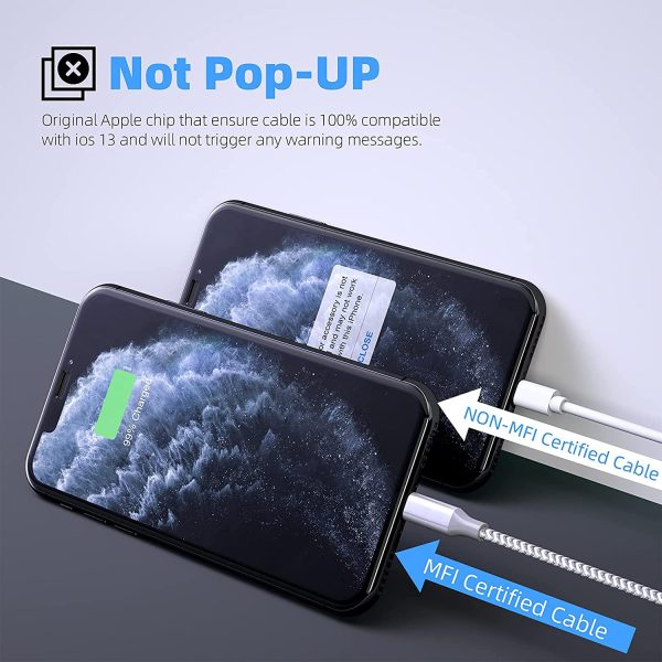 iPhone Charger [Apple MFi Certified] 3pack 10FT Long Lightning Cable Fast - Image 2