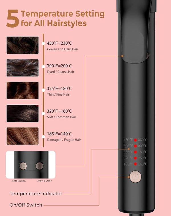 Rotating Curling Iron, Ukliss Hair Curler Automatic Rotating, 30s Rapid - Image 5