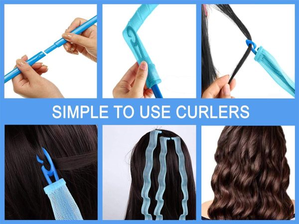40PCS Hair Curlers Heatless Wave and Spiral Two Styles Formers(16inches) - Image 2