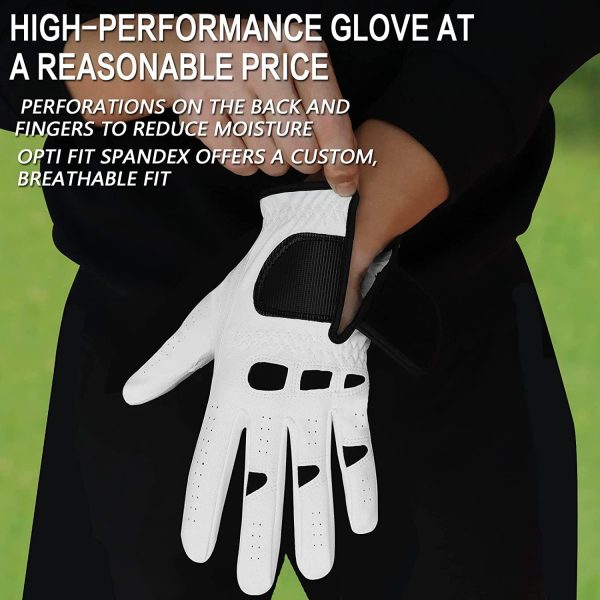 Amy Sport Golf Gloves Men Left Hand Right Handed Golfer 3 Pack with Ball - Image 5