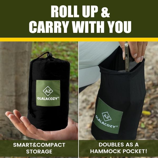 Camping Hammock,Camping Essentials,Lightweight Portable Double & Single - Image 5