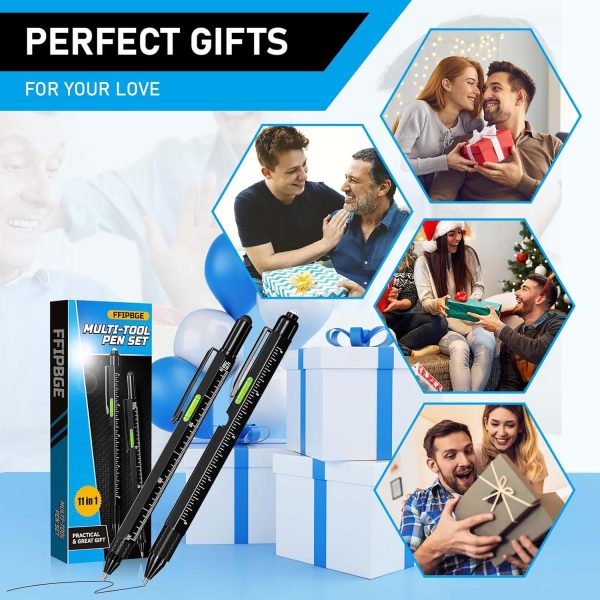 Valentine's Day Gifts for Him, 2 Pack Multi-Tool Pen Set, 11 in 1 Multitool - Image 7