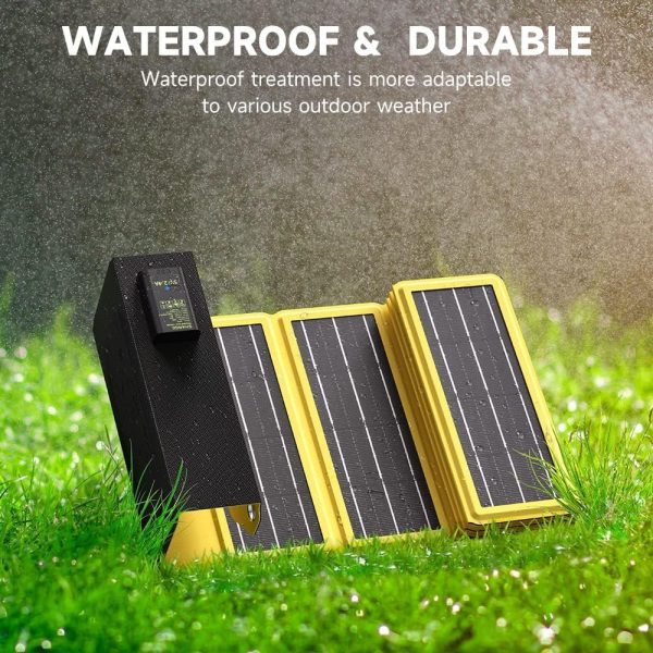 SHARGE Portable Solar Charger with USB A Port, 12W Foldable Solar Panel for - Image 4