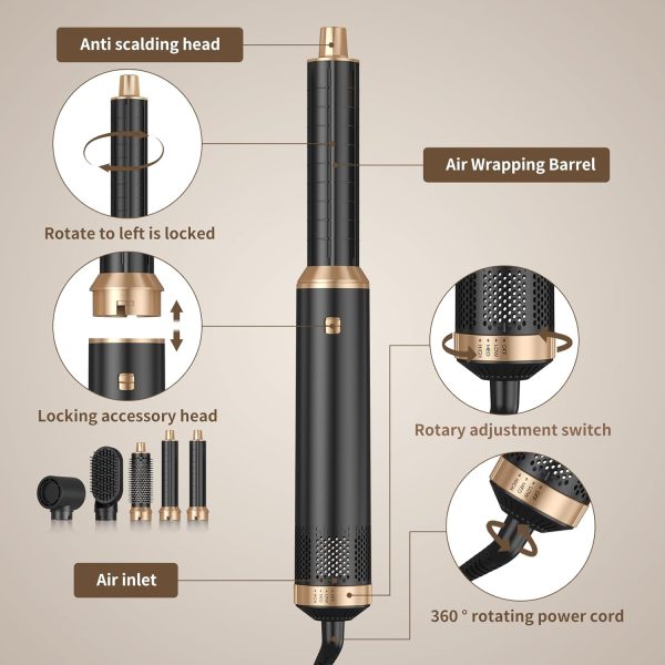 Blow Dryer Brush, Hair Dryer Brush Air Curler Air Curling Wrap Styler, - Image 8