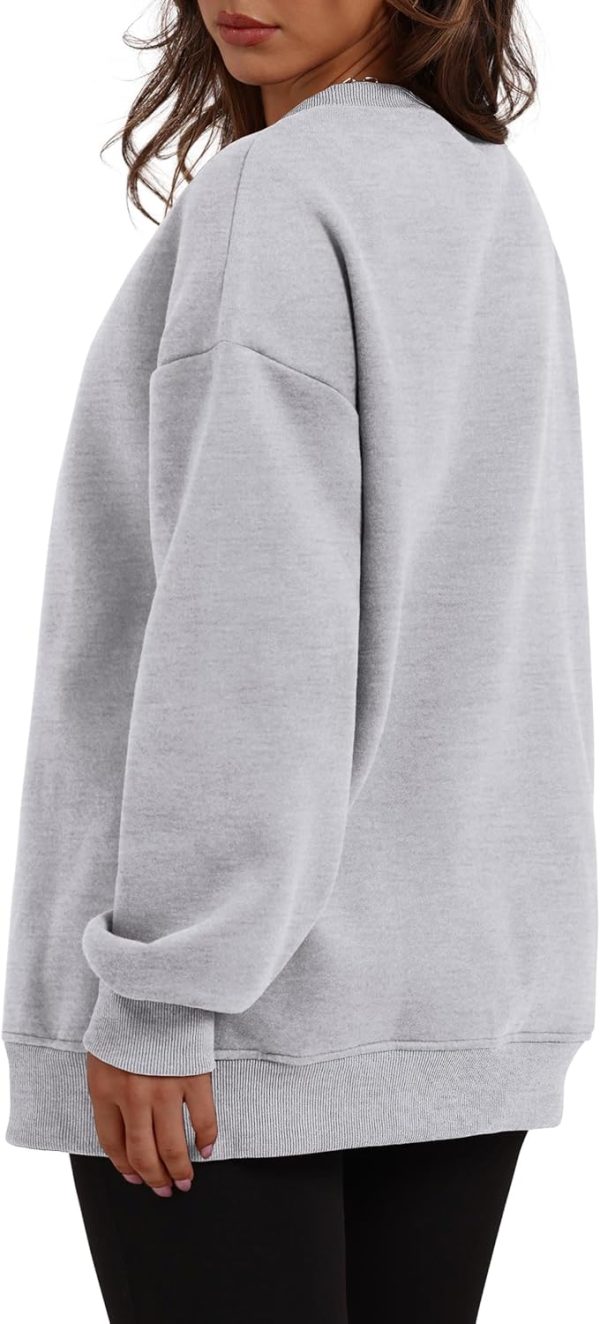 WIHOLL Womens Oversized Sweatshirts Crewneck Long Sleeve Tops Fleece - Image 4