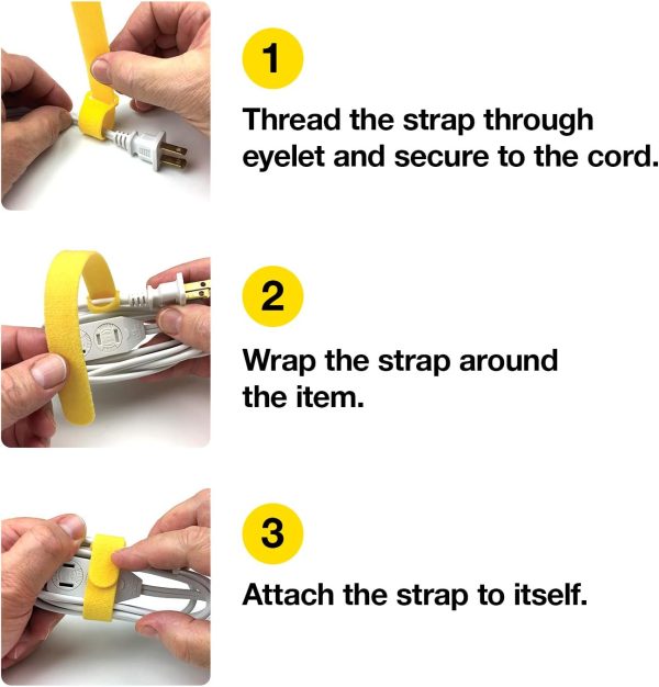 Self-Gripping Cable Ties by Wrap-It Storage, Multi-Color, 40 Pack (5 Inch - Image 9