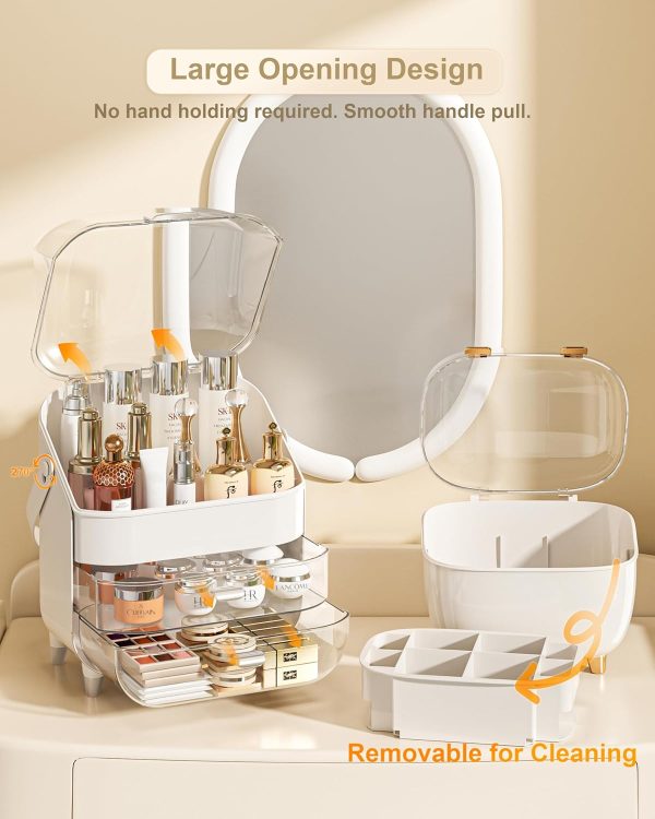 Makeup Organizer, Skincare Holder Bathroom Counter Organizer, Storage Box - Image 3