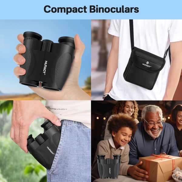 HUTACT 12x25 Binoculars for Adults and Kids, Compact Binoculars with Bright - Image 8