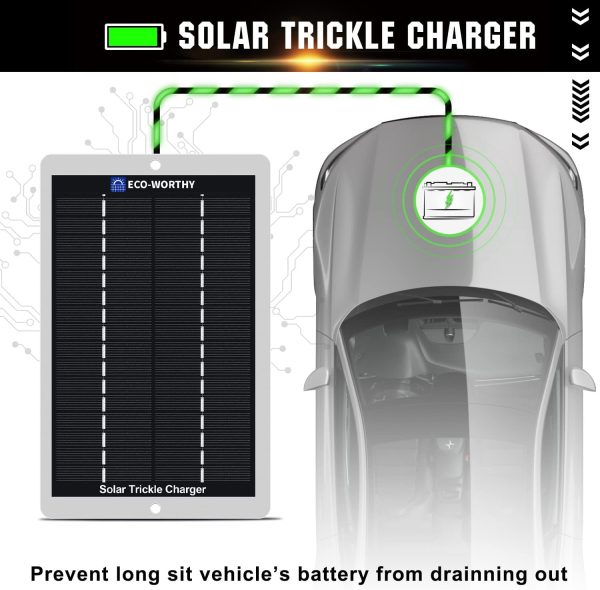 ECO-WORTHY Solar Battery Charger 12 Volt Waterproof Portable Power Solar - Image 2