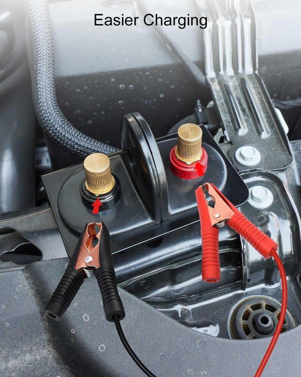 Remote Battery Terminals with Mounting Bracket and Cables, Battery Jump - Image 2