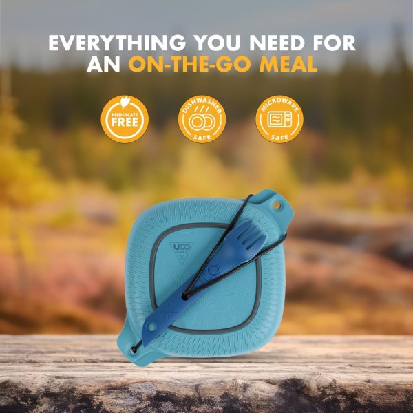 UCO 6-Piece Camping Mess Kit with Bowl, Plate, Camp Cup, and Switch Spork - Image 3