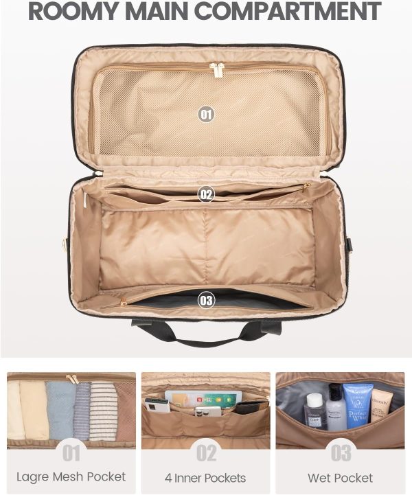 LOVEVOOK Travel Duffle Bag, Weekender Bags For Women, Carry On Duffel Bags - Image 3
